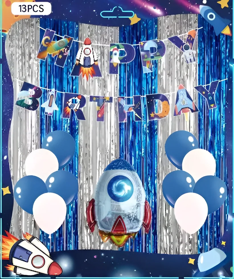 Cartoon Birthday Decoration Kit – 13 pcs – Style 2