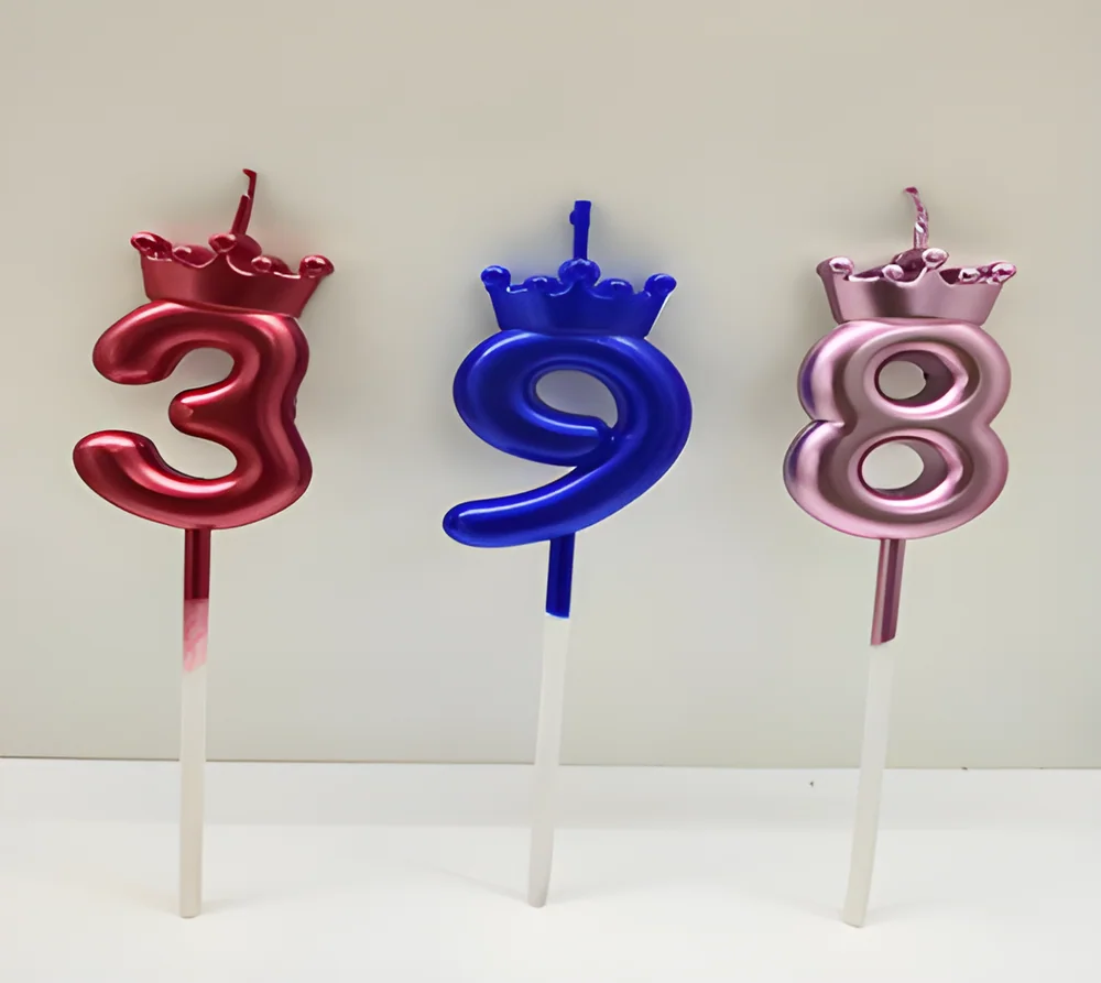 Number Candle – Crown Digital Gilding Unbowed