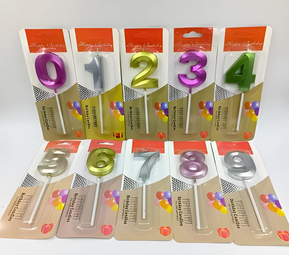Number Candle – Small Diamond Face Numbers