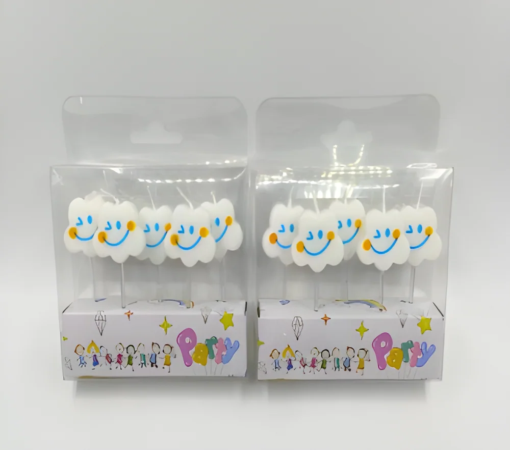 Birthday Candle – PVC Cloud Smiley Face