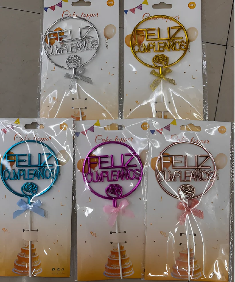 Feliz Cumpleaños Cake Topper – Style 8