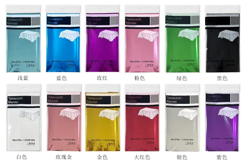 Metallic Foil Tablecloth – 137 × 183cm