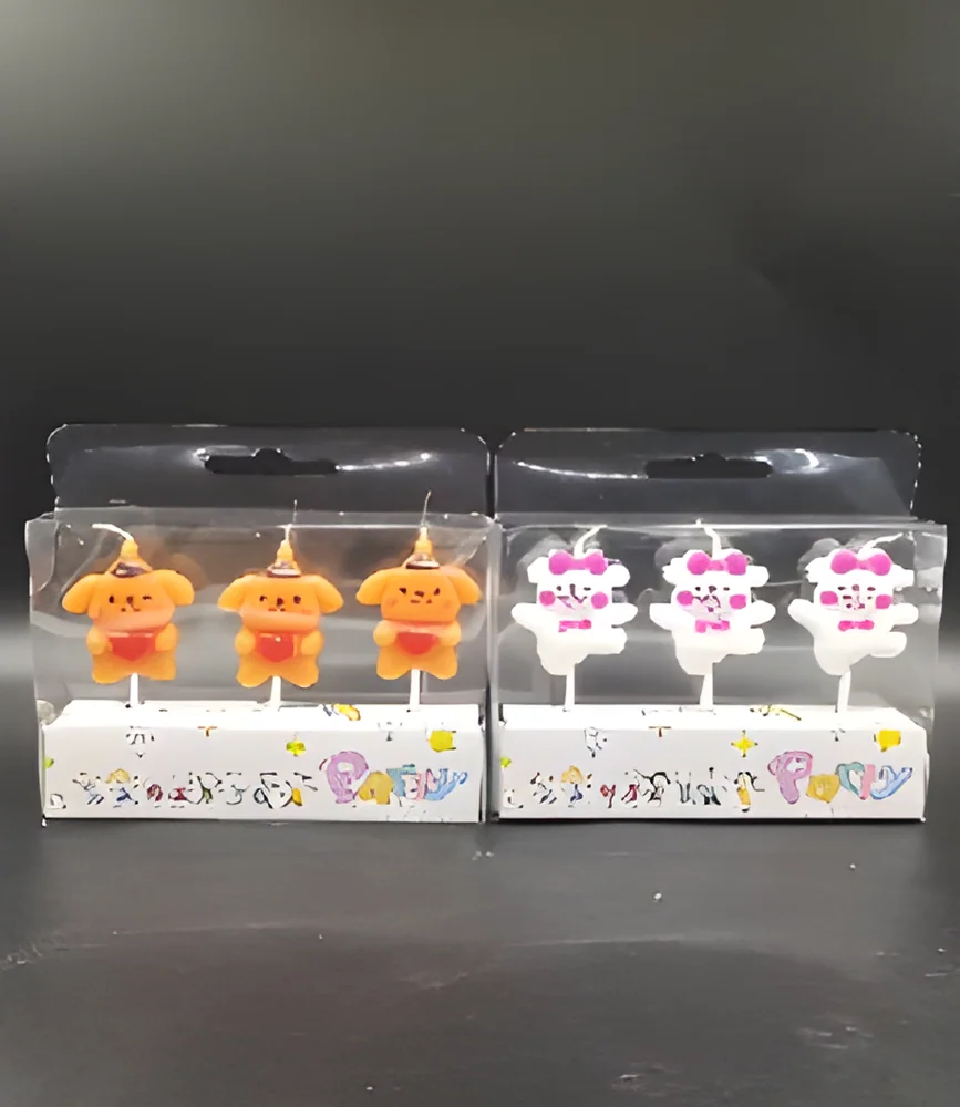 Birthday Candle – 3 Puppies