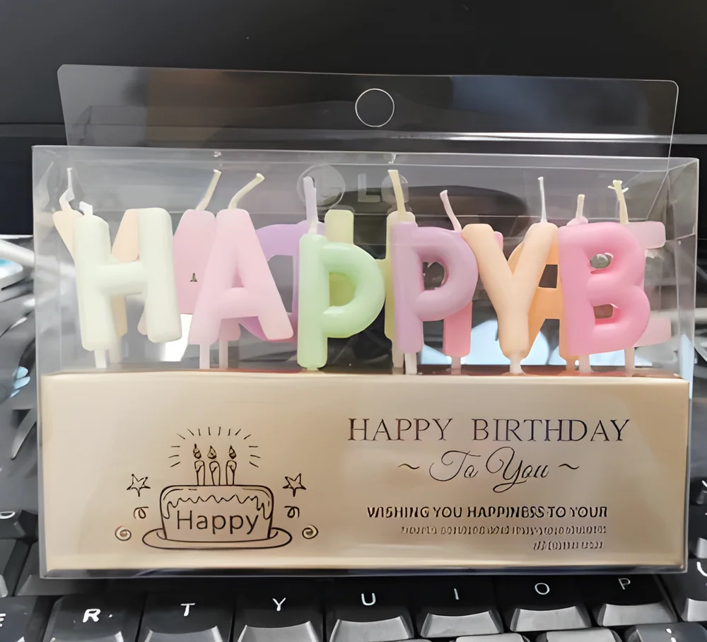 Birthday Candle – Pvc13 Letter Crystal (Gold Box)
