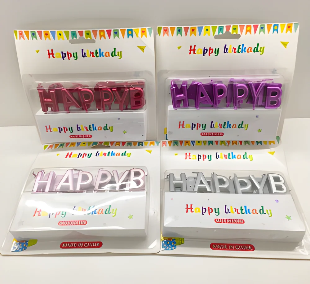 Birthday Candle – 13 Letters Painted (Blister Card)