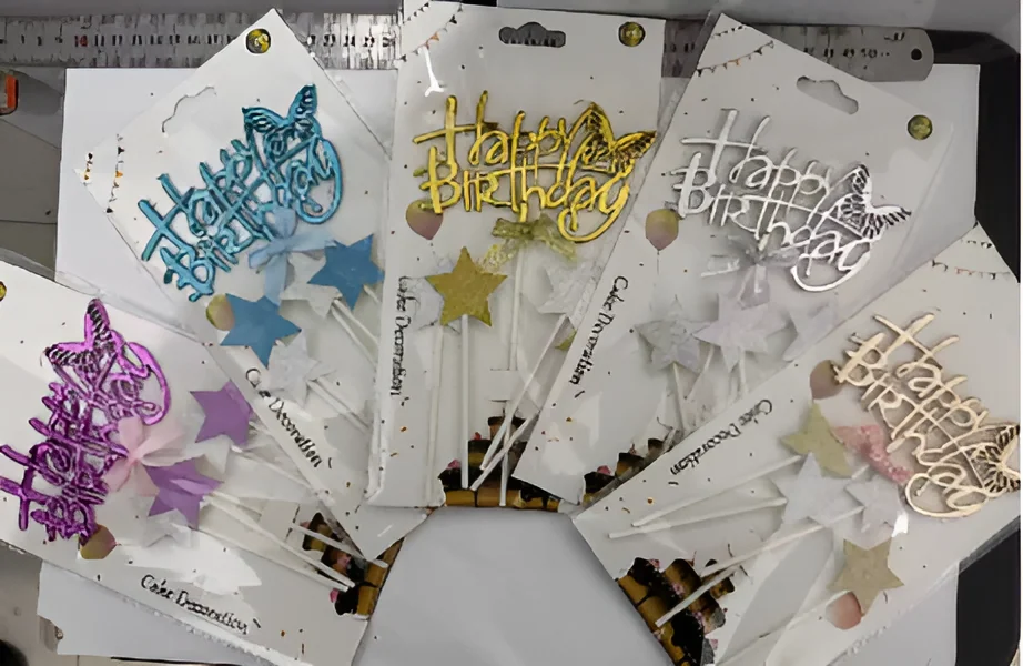 Feliz Cumpleaños Cake Topper Set – Style 1