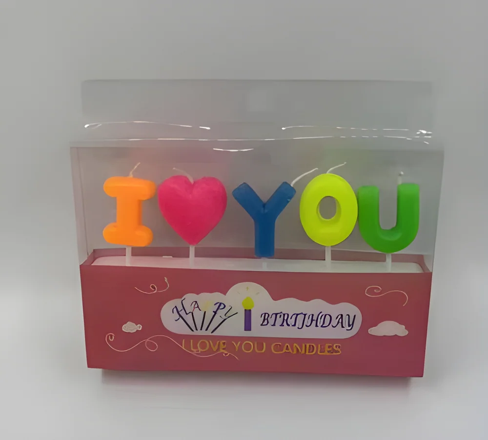 Birthday Candle – PVC Iloveyou (Crystal)