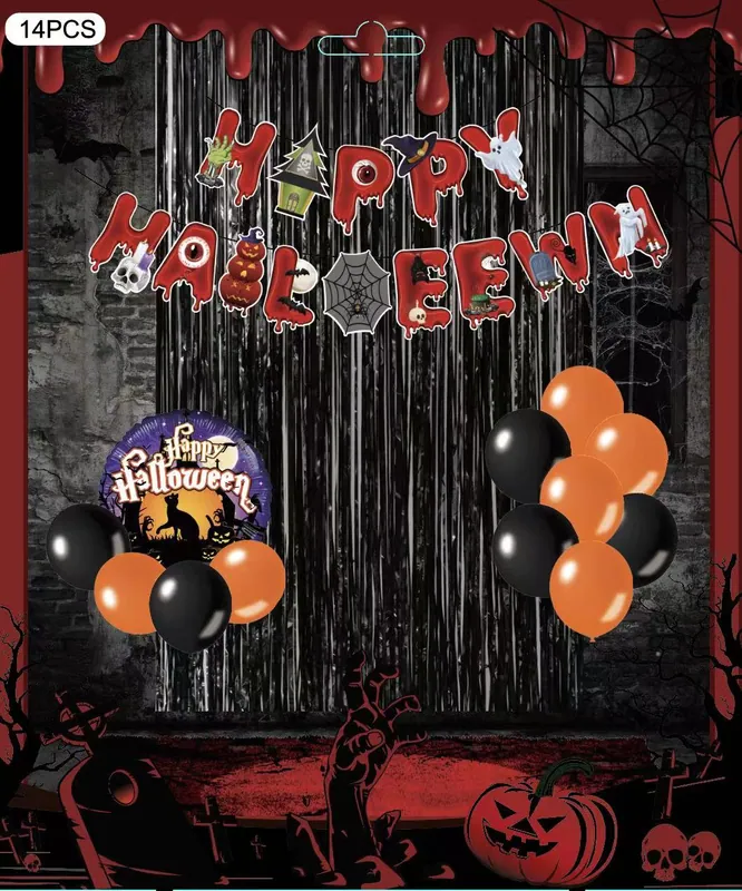 Halloween Decoration Kit – 14 pcs – Style 1