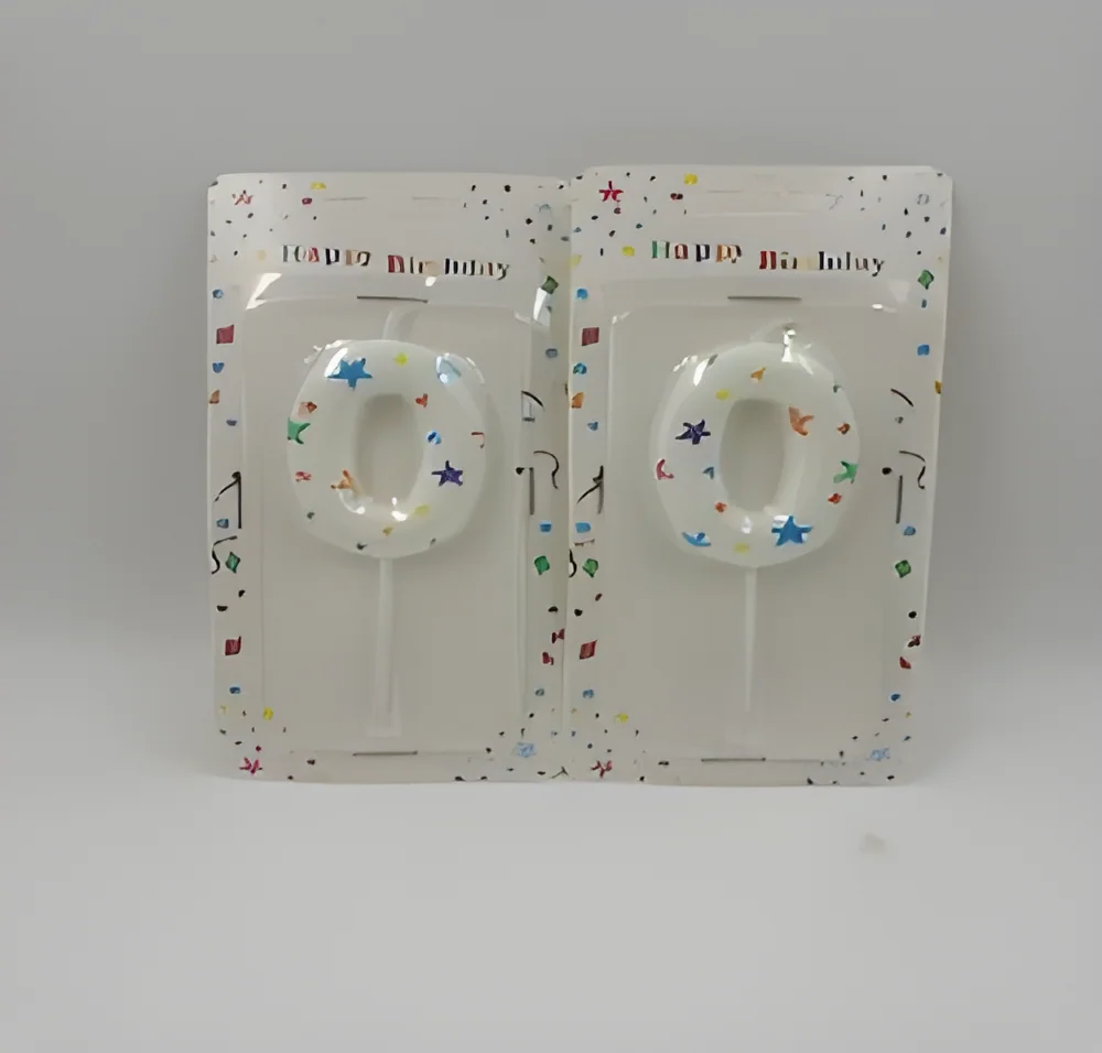 Number Candle 6cm Painted – Style 3