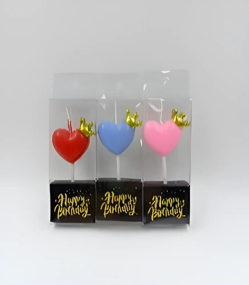 Birthday Candle – PVC Crown Heart