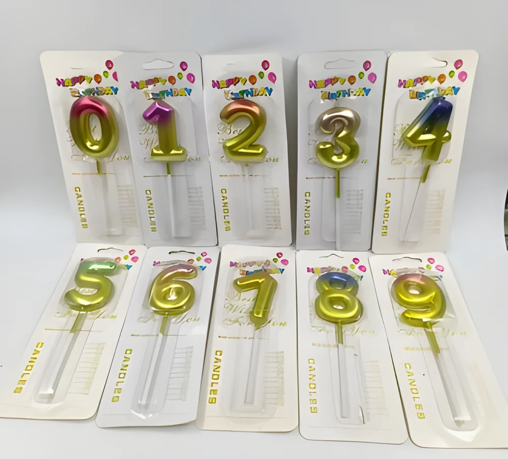 Number Candle – Medium Round Paint Numbers (2 Color Change)