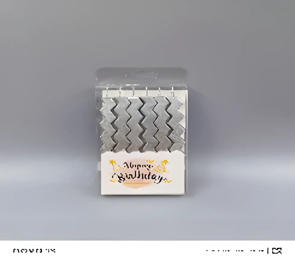 Birthday Candle – PVC Box Prismatic Wave 6 Gold-plated Rods