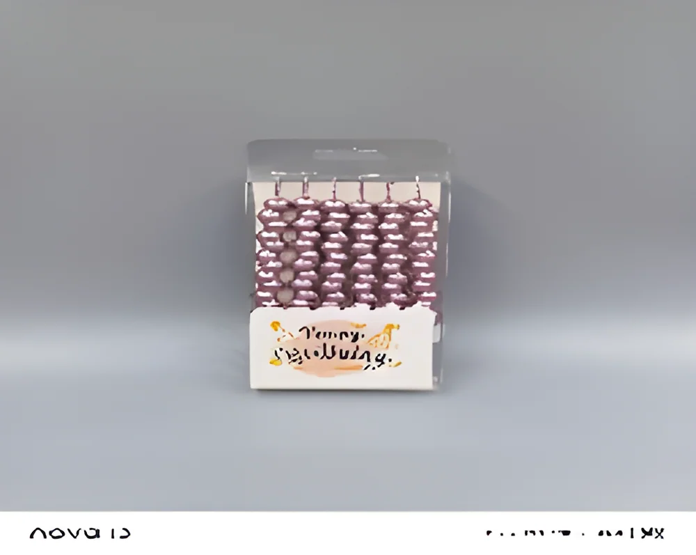 Birthday Candle – PVC Boxed Bubbles 6 Gold-plated Rods