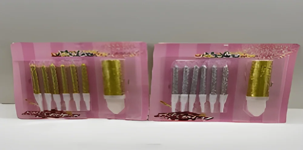 6+1 Gold Plated Thread Fireworks Candle
