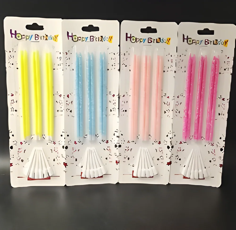 Birthday Candle – 6 Pieces of Bright Gold Powder. Separate Tray