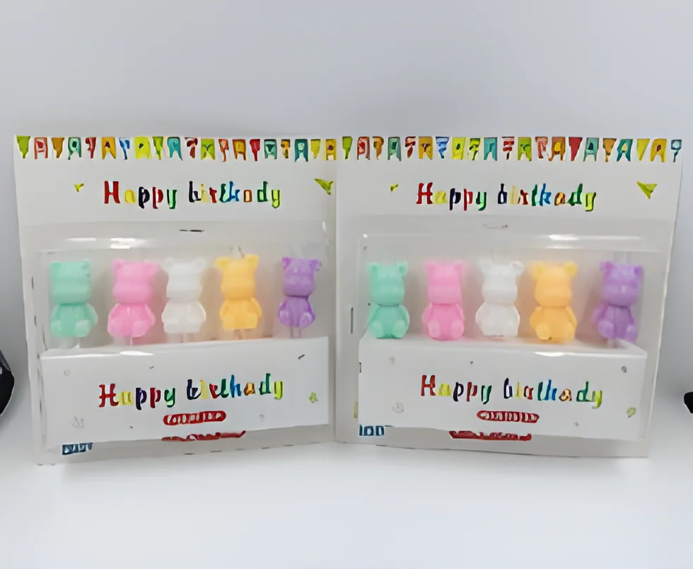 Birthday Candle – Maca Color Violent Bear Blister Card