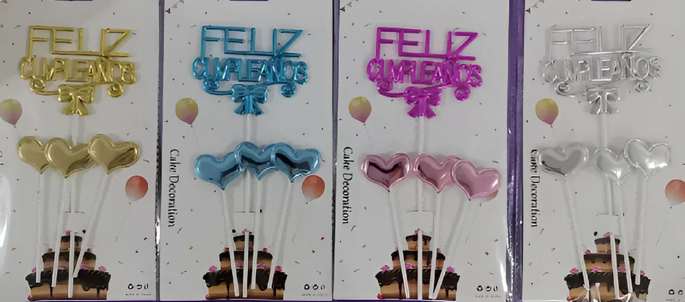 Love 4-piece Set (Spanish) Cake Topper