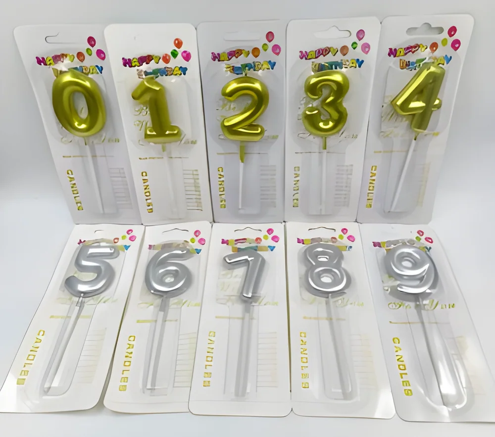 Number Candle – Medium Round Stain Number