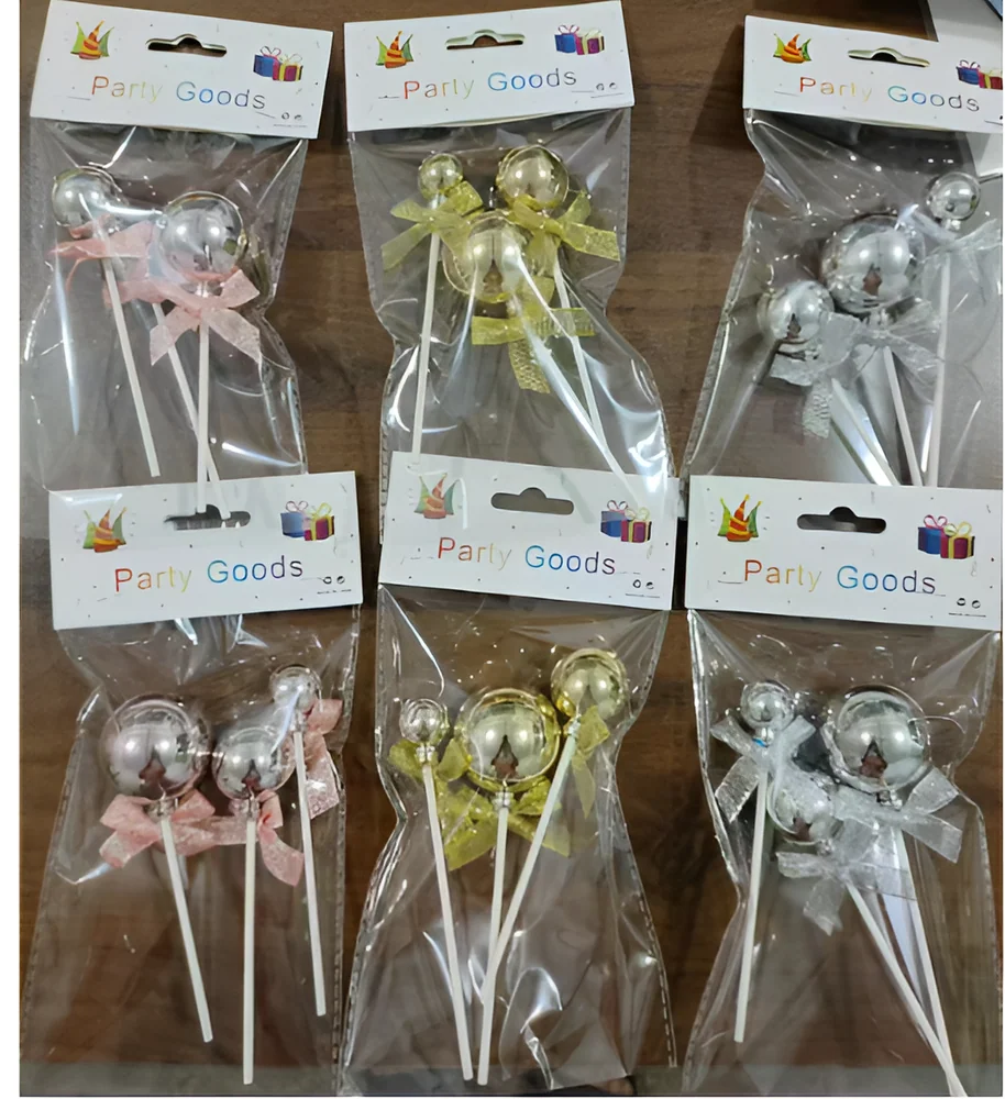 Glitter Picks Cake Topper Set