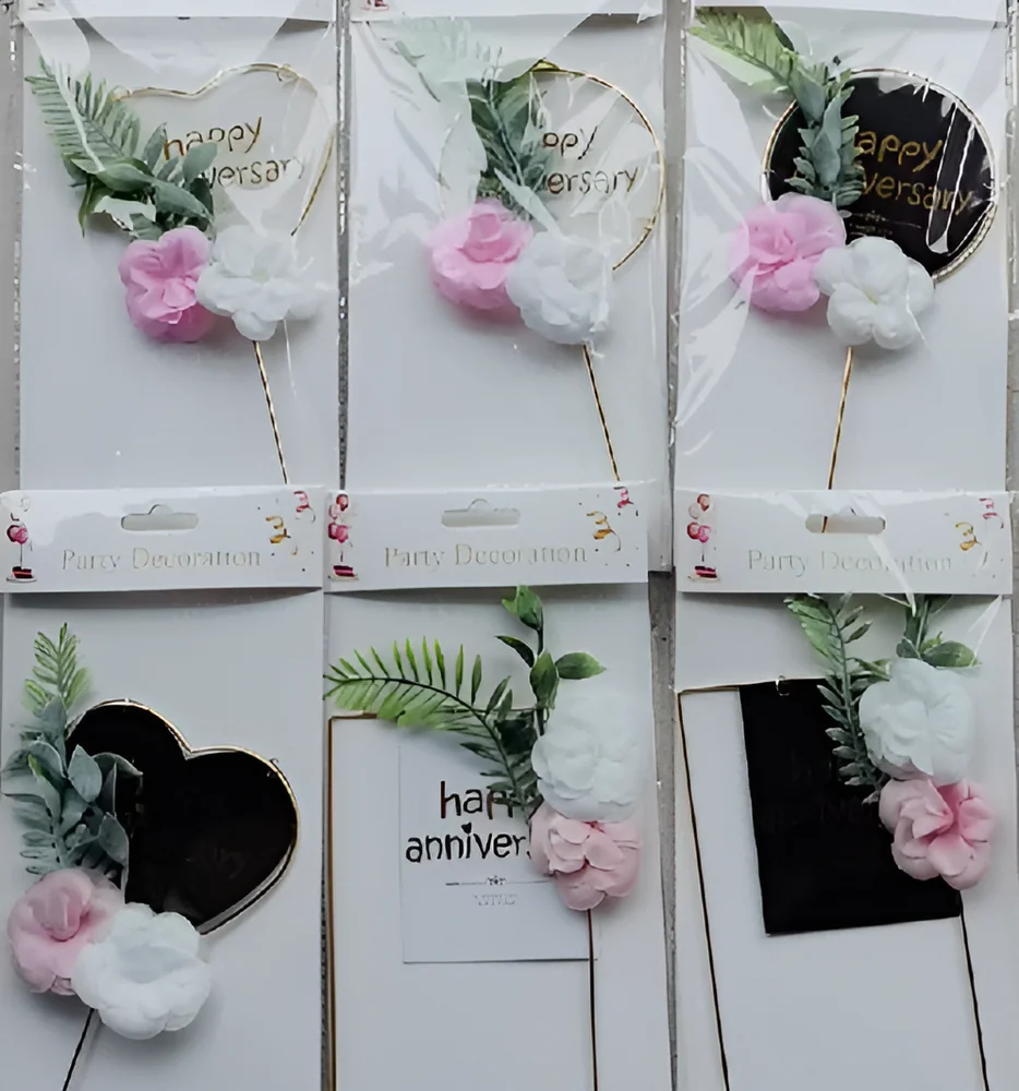 Metal Flower Cake Topper