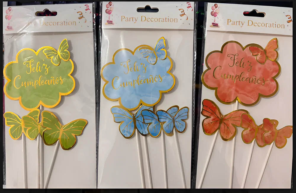 Feliz Cumpleaños Cake Topper – Style 14