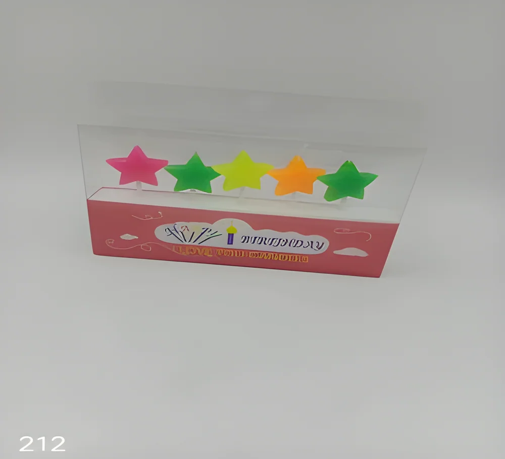 Birthday Candle – PVC 5 Five-stars (Crystal)