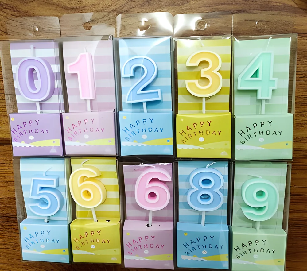 Number Candle – Grooved Candy Number