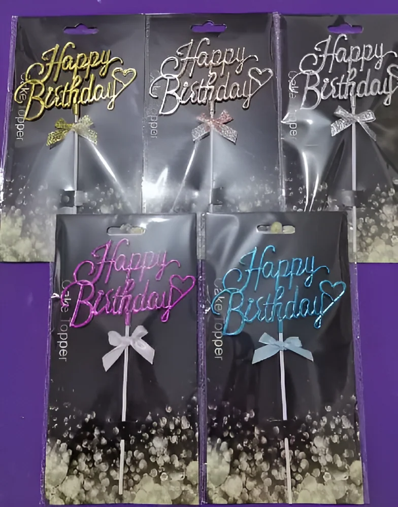 Happy Birthday Cake Topper – Style 1