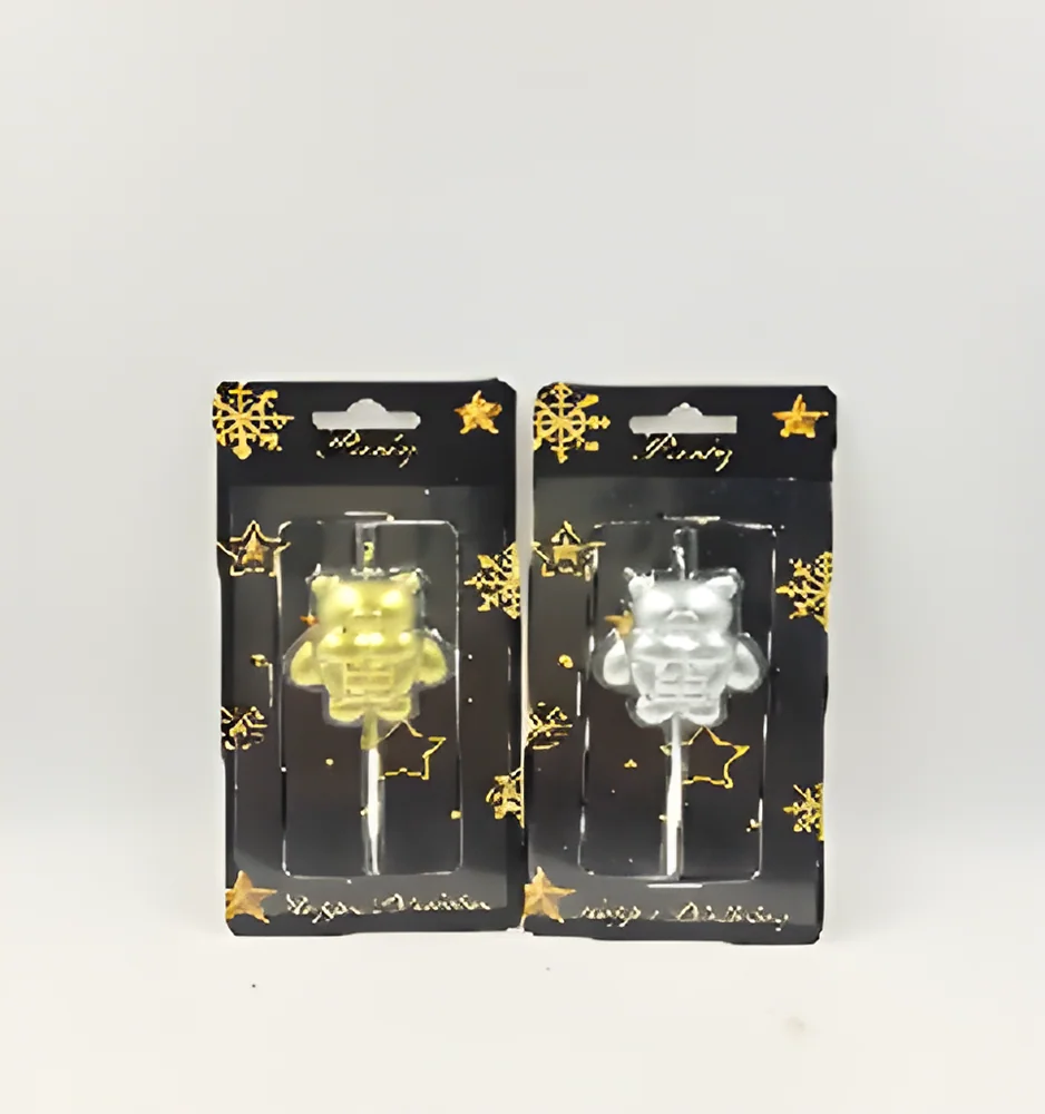 Birthday Candle – Muscle Bear Gold-plated Blister Card