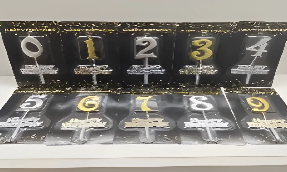 Number Candle – Large Digital Gold Plating + Cake Topper