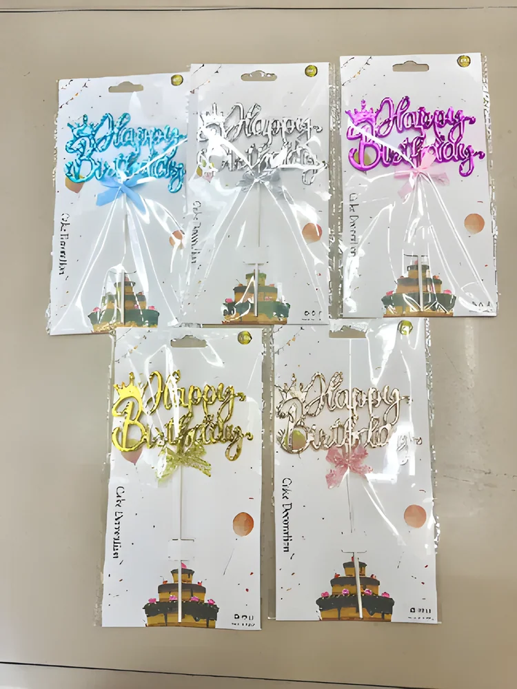 Happy Birthday Cake Topper – Style 2