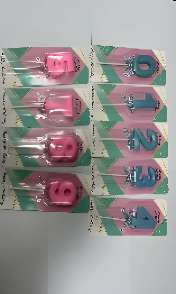 Number Candle – Small Diamond Pink Blue Perm Butterfly Numbers