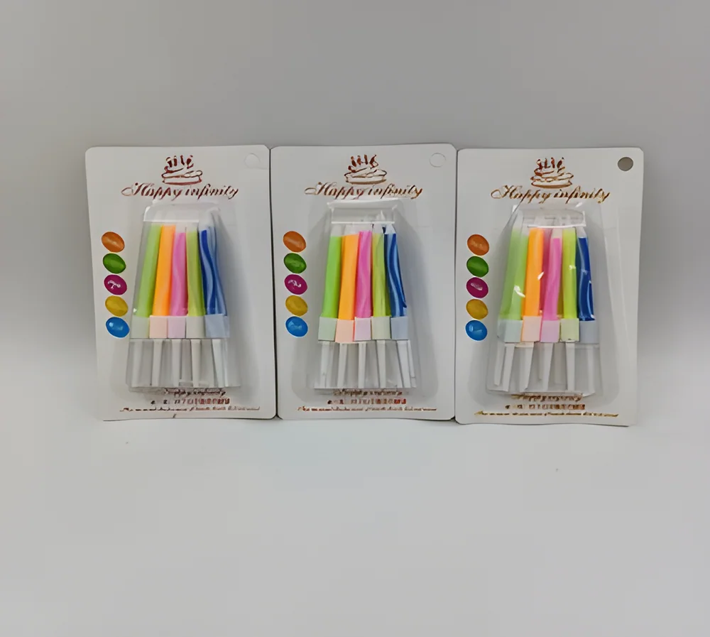Birthday Candle – Small Colorful (Spiral)