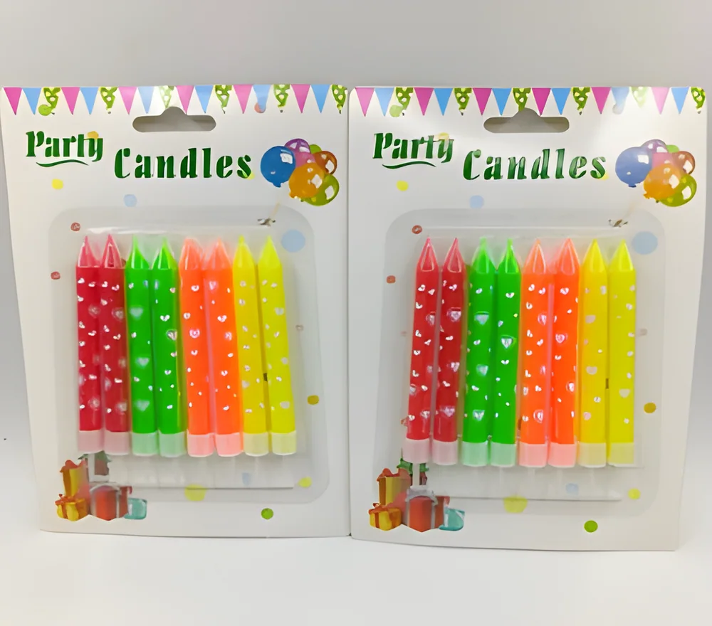 Birthday Candle – 8 Thick Pieces (Crystal)
