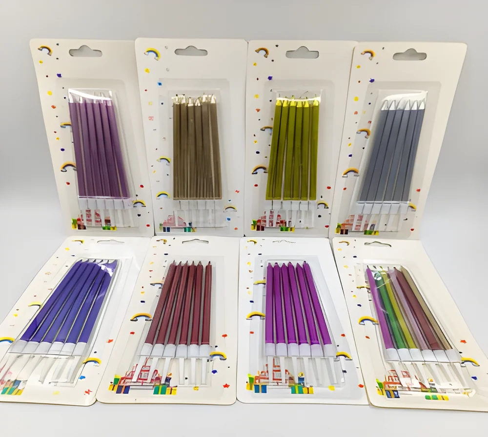 Birthday Candle – Old 6 Pieces Spray Gold (White Card)