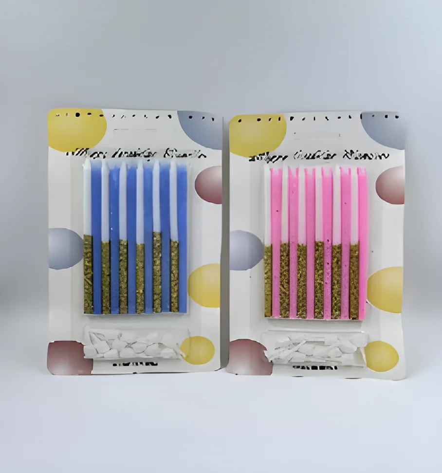12 Pieces of Separated Crystal Varnish + Gold Powder Brick Card Candle