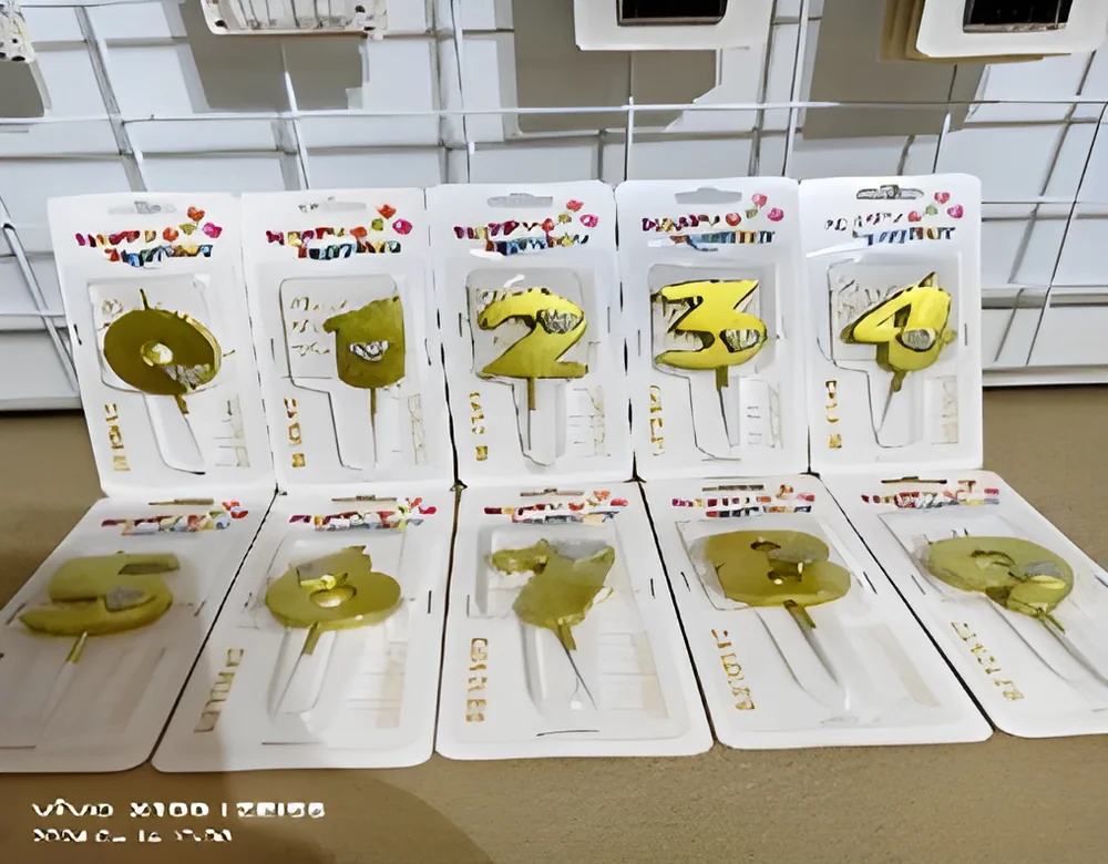 Number Candle – Love Number Gold Plating + Gold Powder