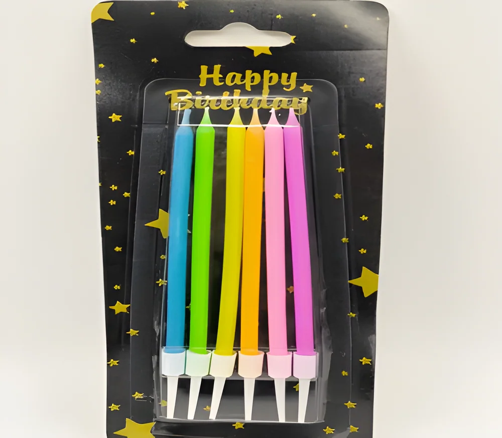 Birthday Candle – Old 6 Crystals (Black Card)