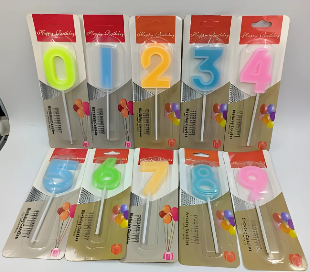 Number Candle – Raw Crystal Slotted Numbers