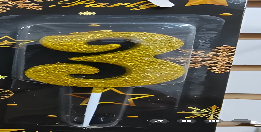 Number Candle – Big Digital Gold Powder (Blister Card)