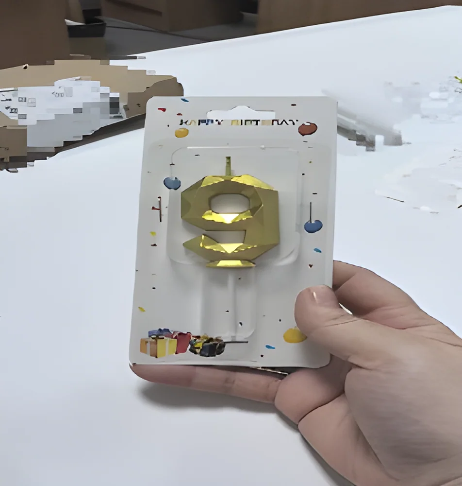 Number Candle – Diamond Diamond Number Gold Plated Card