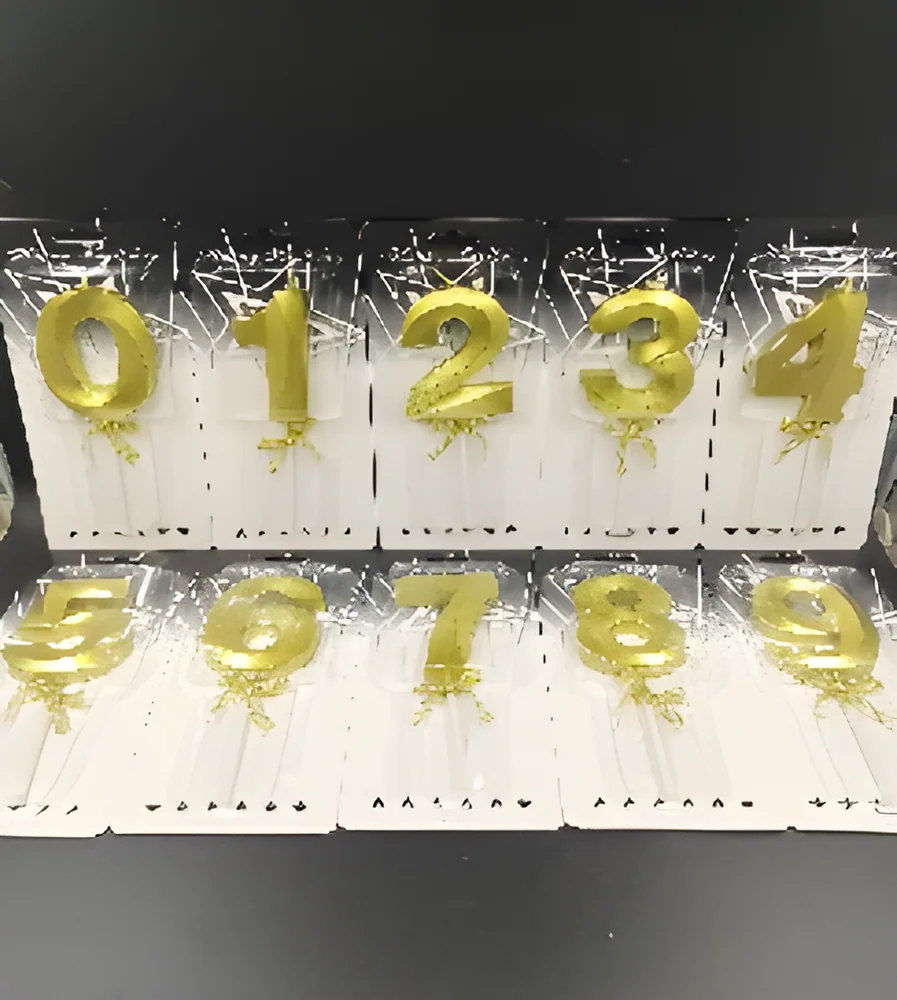 Number Candle – 7cm Diamond Numbers + Bow