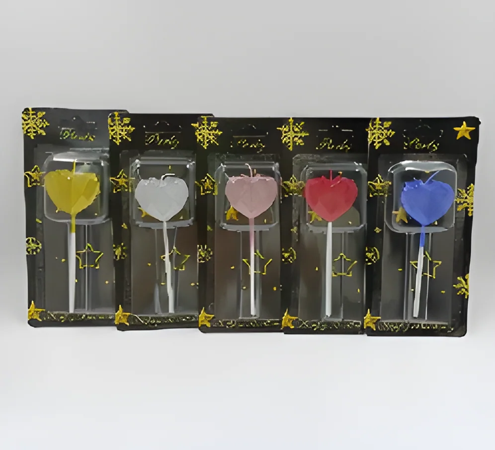 Birthday Candle – Blister Card Gold-plated Diamond Heart