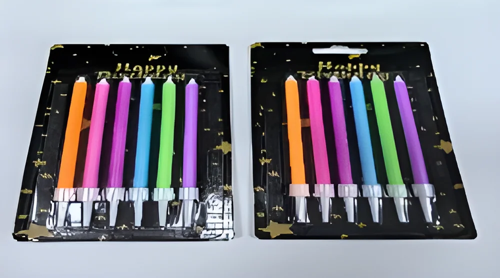 Birthday Candle – New 6 Rainbow Crystal Blister Card