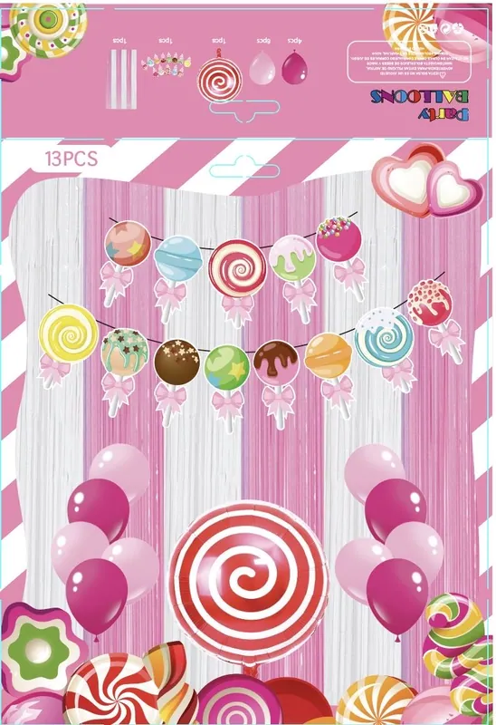 Lollipop Birthday Decoration Kit – 13 pcs – Style 1