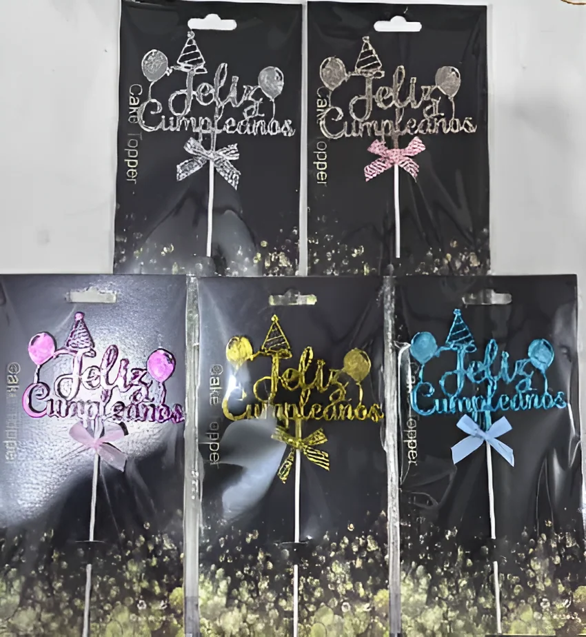 Feliz Cumpleaños Cake Topper – Style 3