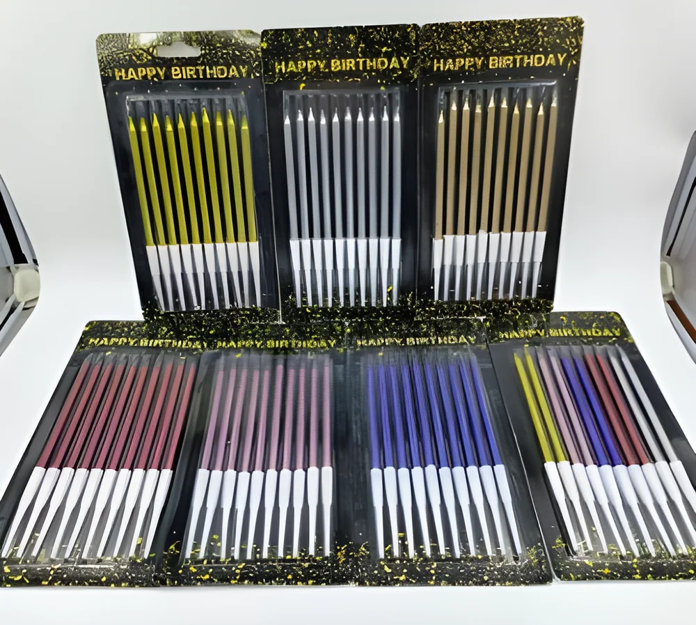 Birthday Candle – Black Card Ten Polished Rods