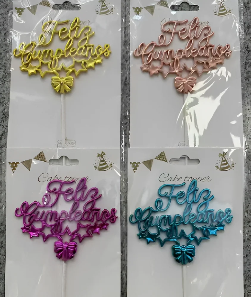 Feliz Cumpleaños Cake Topper – Style 6