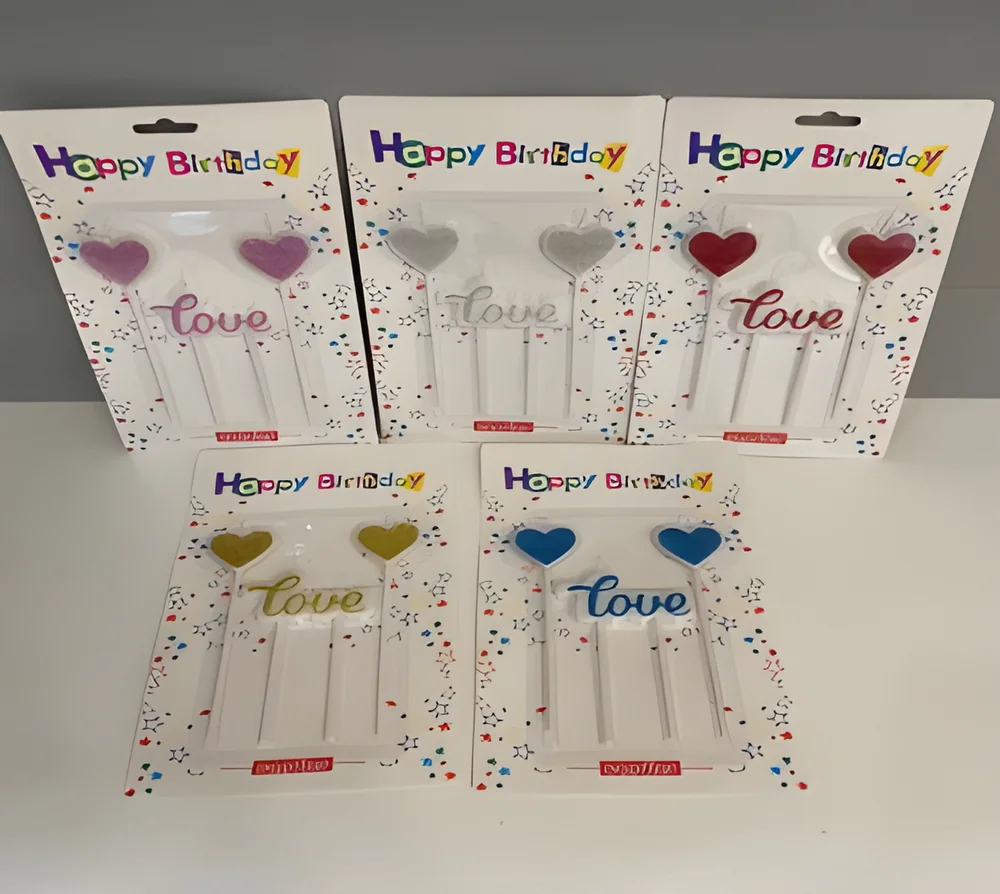 Birthday Candle – Glitter Love
