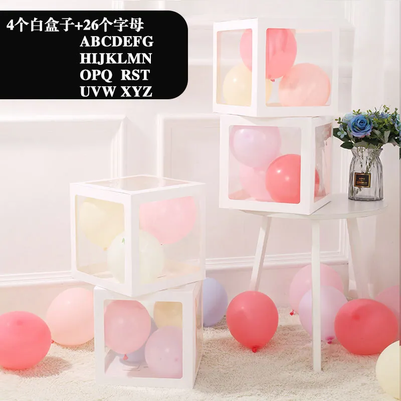 Balloon Box with 26 Letters – 30×30×30 cm